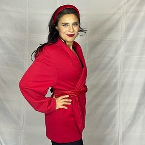 Vintage Oversized Red Blazer